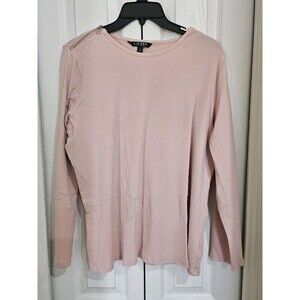 Lauren Ralph Lauren Zip Shoulder Light rose pink Ribbed textile Office Size 2X